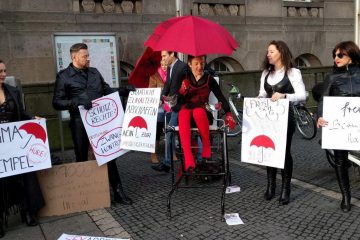 Protestaktion gegen Hurenausweis Berliner Prostituierte